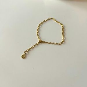 Mejuri 18k gold vermeil paper clip chain bracelet